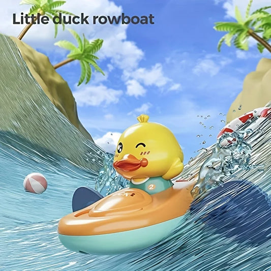 1 Pc Little Yellow Duck Kayak Toy Swimming Pool Bathroom Toy 1 Pc